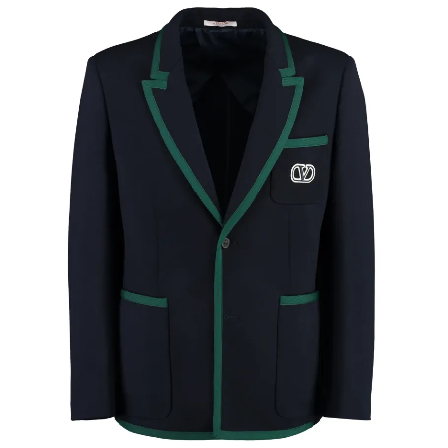 Valentino Garavani Wollen Single-breasted Blazer-Heren Jassen
