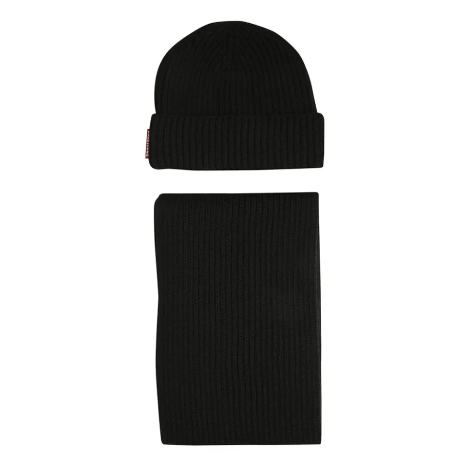 Dsquared2 Wollen Sjaal en Hoed Set-Heren Sjaals