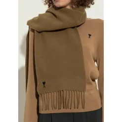 Ami Paris Wollen sjaal met logo-Heren Sjaals