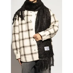 Acne Studios Wollen sjaal met logo-Heren Sjaals