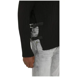 Versace Wollen trui met ronde hals-Heren Truien & Vesten