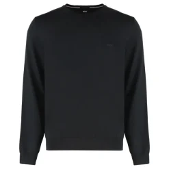 Hugo Wollen trui met ronde hals van scheerwol-Heren Truien & Vesten