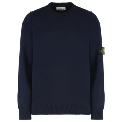Stone Island Wollen trui met ronde hals-Heren Truien & Vesten