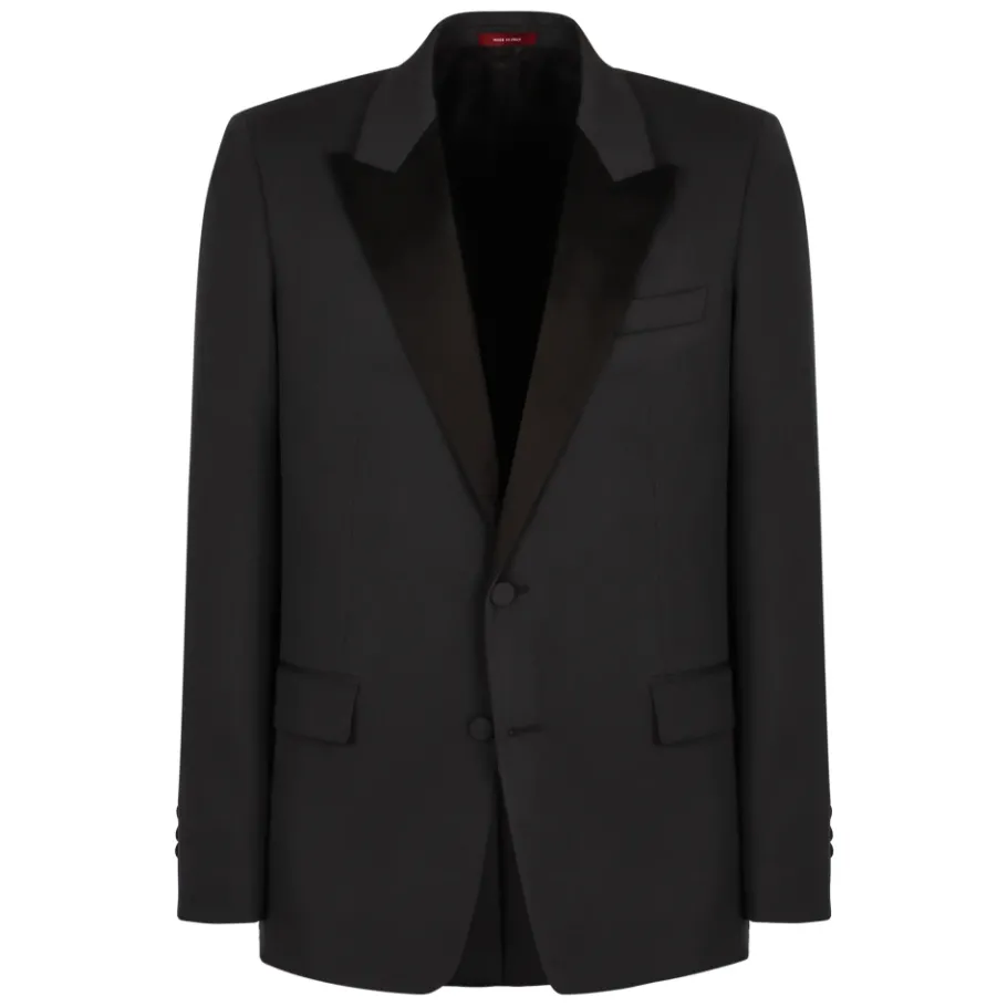 Gucci Wollen Tweedelig Pak met Satijnen Kraag-Heren Kostuums