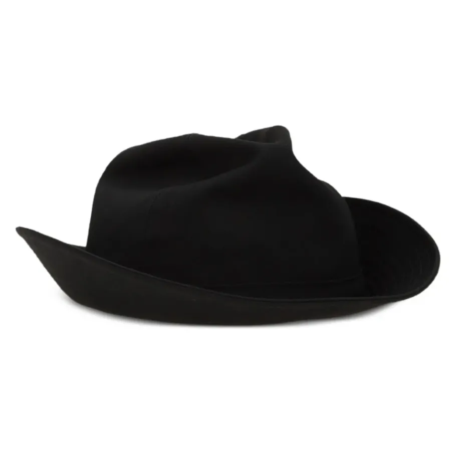 Yohji Yamamoto Wool Gabardine Fedora Hat-Heren Hoeden