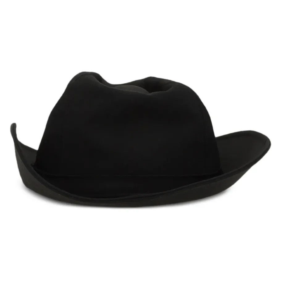 Yohji Yamamoto Wool Gabardine Fedora Hat-Heren Hoeden