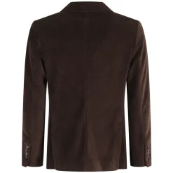 Circolo 1901 Zandkleurige Corduroy Jas met Revers-Heren Kostuums