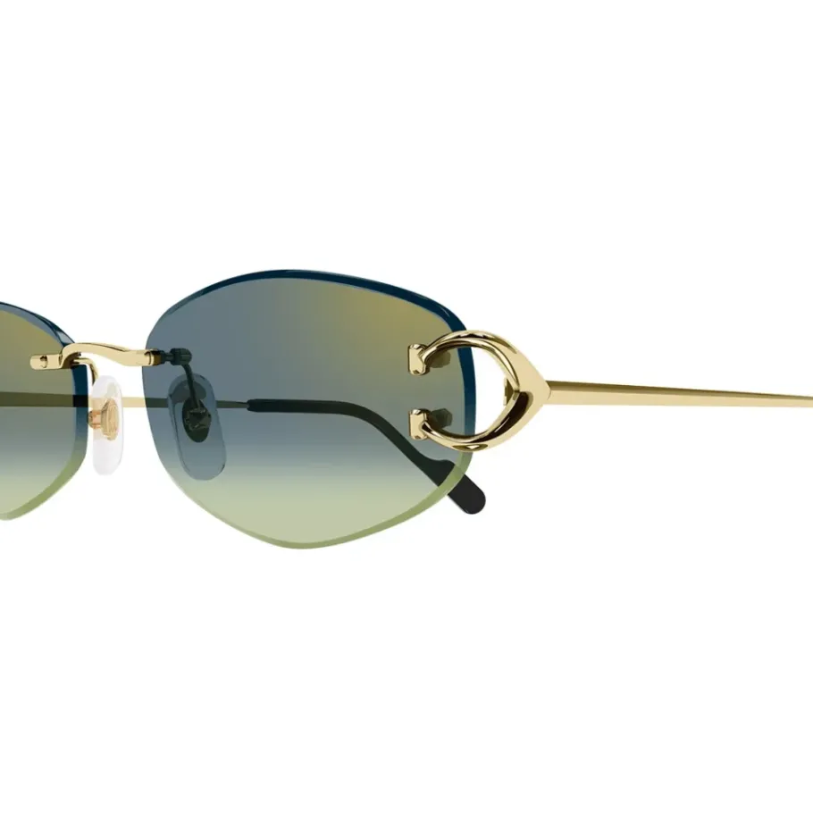 Cartier Zeshoekige zonnebril met C Decor detail-Heren Zonnebrillen