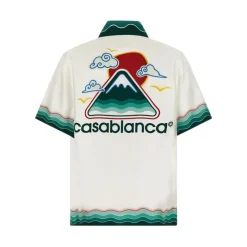 Casablanca Zijden Golfprint Overhemd Korte Mouwen-Heren Overhemden