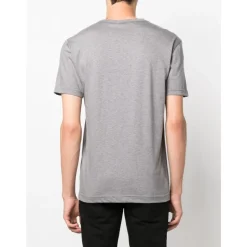 Dolce & Gabbana Zilveren Plaque Grijze T-Shirt-Heren Shirts