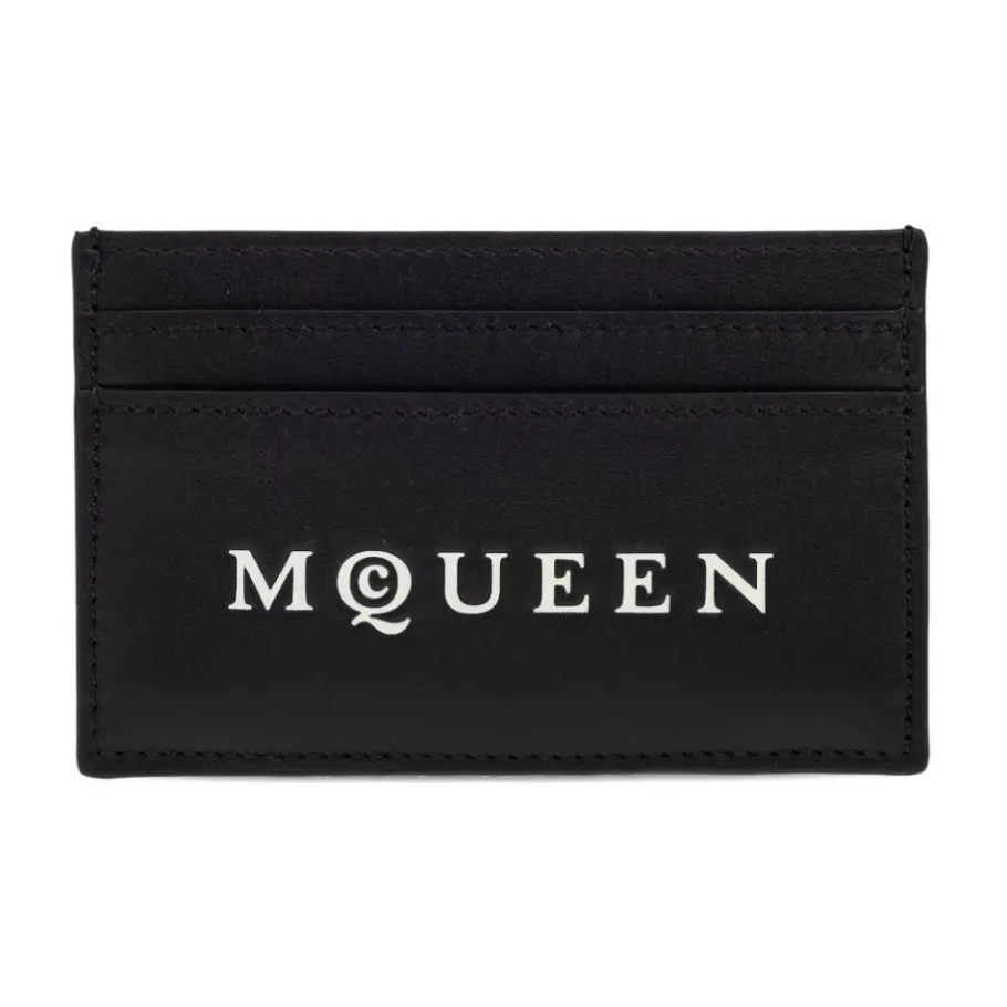 Alexander McQueen Grijs Leren Clutch Stijlvol Ontwerp-Heren Portefeuilles