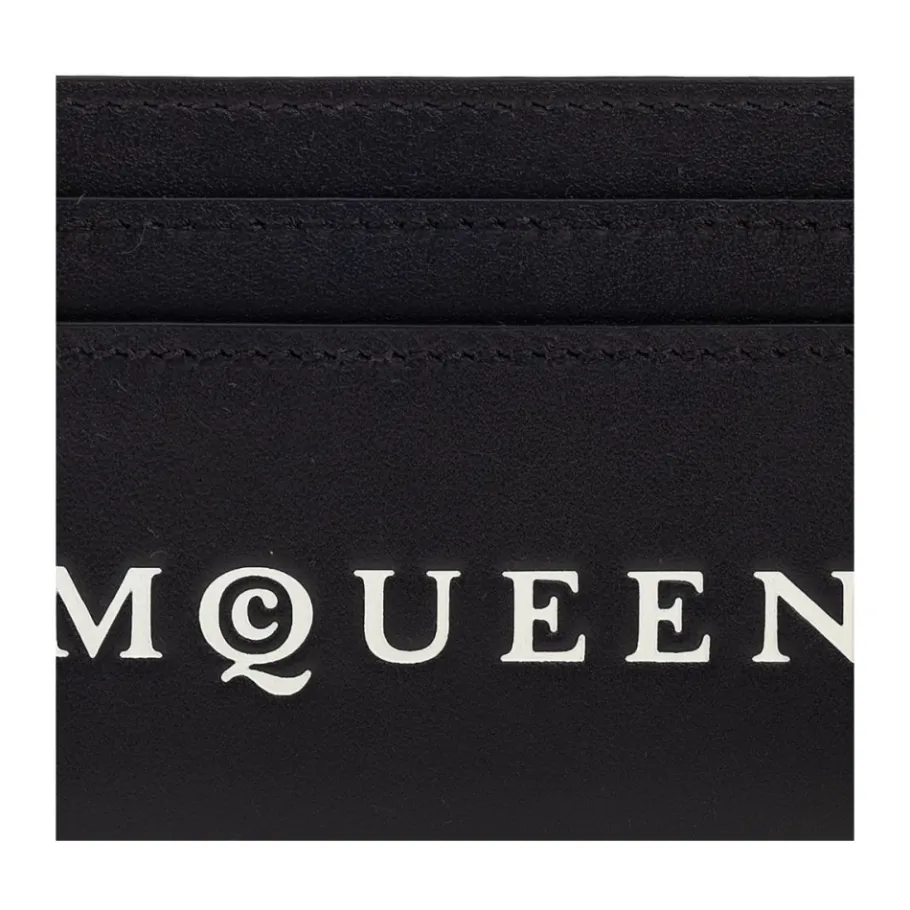 Alexander McQueen Grijs Leren Clutch Stijlvol Ontwerp-Heren Portefeuilles