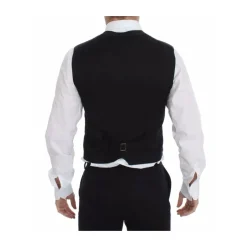 Dolce & Gabbana V-hals Jurk Vest Klassieke Pasvorm-Heren Kostuums