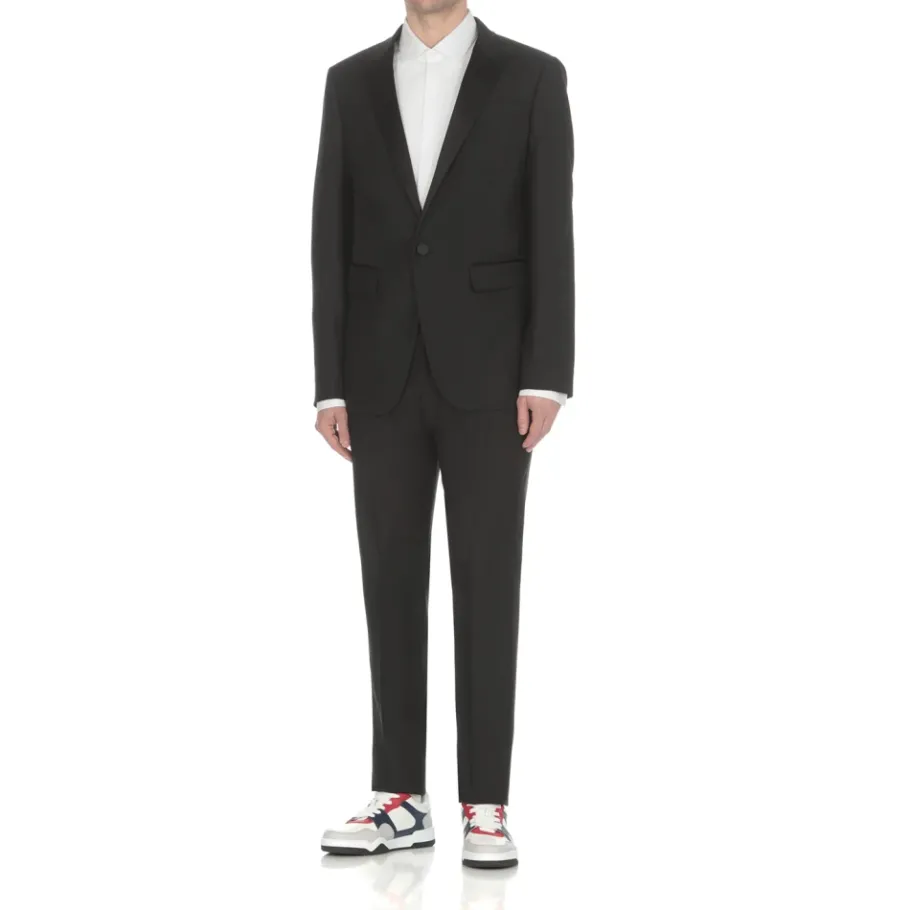 Dsquared2 Virgin Wool en Zijden Smoking Pak-Heren Kostuums