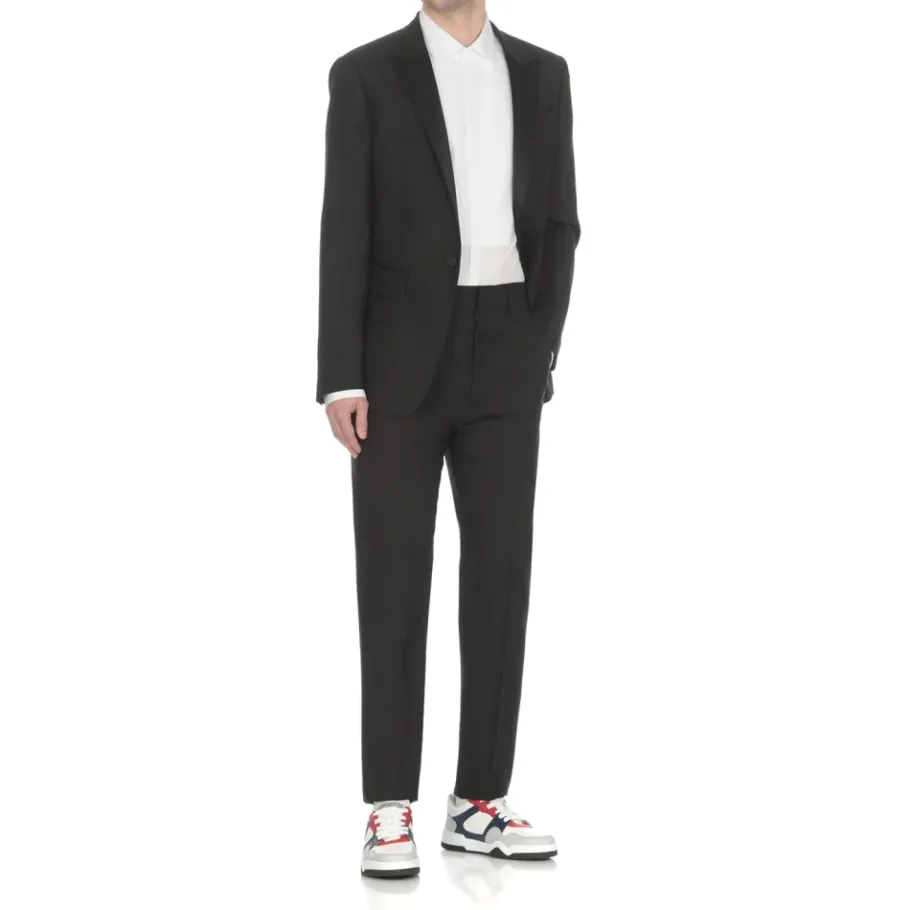 Dsquared2 Virgin Wool en Zijden Smoking Pak-Heren Kostuums