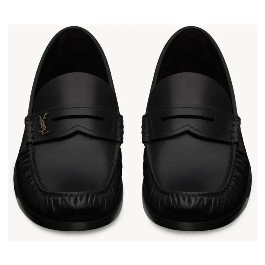 Saint Laurent e Cassandre Loafers Handgestikt Leer-Heren Instappers & Slip Ons