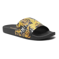 Versace Jeans Couture Zwarte Flip Flops & Sliders-Heren Slippers