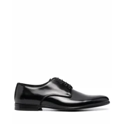 Dolce & Gabbana e Gepolijste Leren Derby Schoenen-Heren Instappers & Slip Ons|Nette Schoenen