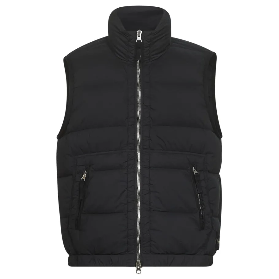 Stone Island e Gewatteerde Ritsvest-Heren Jassen