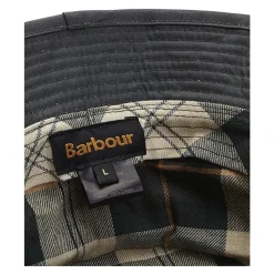 Barbour Zwarte Gewaxte Katoenen Bucket Hoed-Heren Hoeden