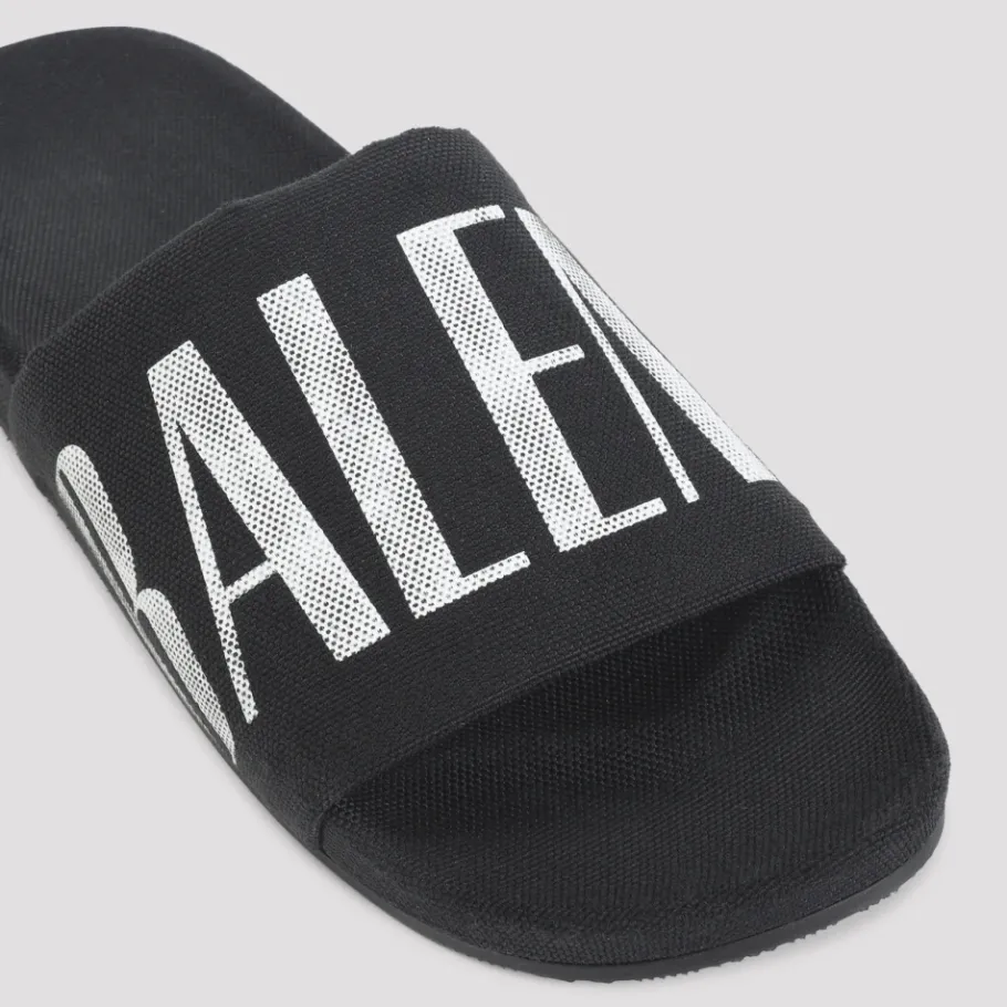 Balenciaga e Harige Katoenen Instap Sandalen-Heren Slippers