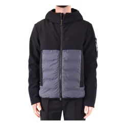 Peuterey Zwarte Hoodie Jas Herfst/Winter Stijl-Heren Sjaals