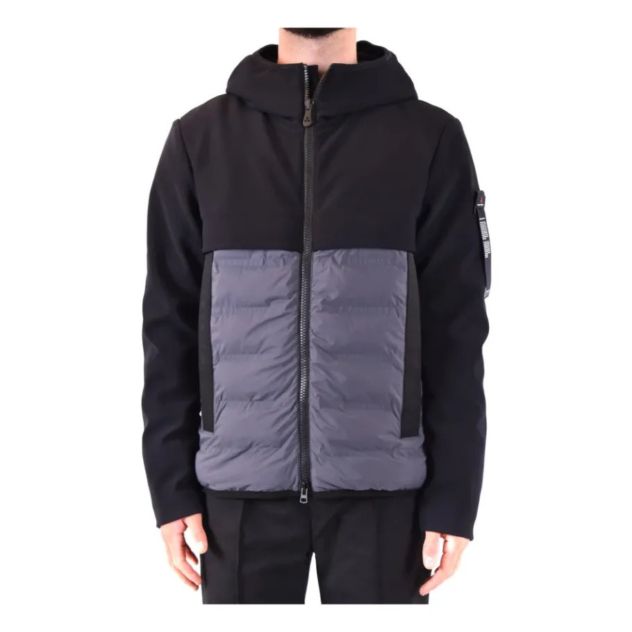 Peuterey Zwarte Hoodie Jas Herfst/Winter Stijl-Heren Sjaals