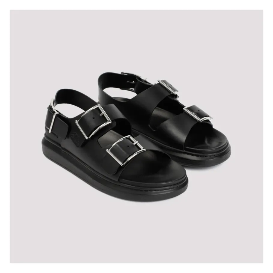 Alexander McQueen e Hybride Dubbele Gesp Sandalen-Heren Sandalen