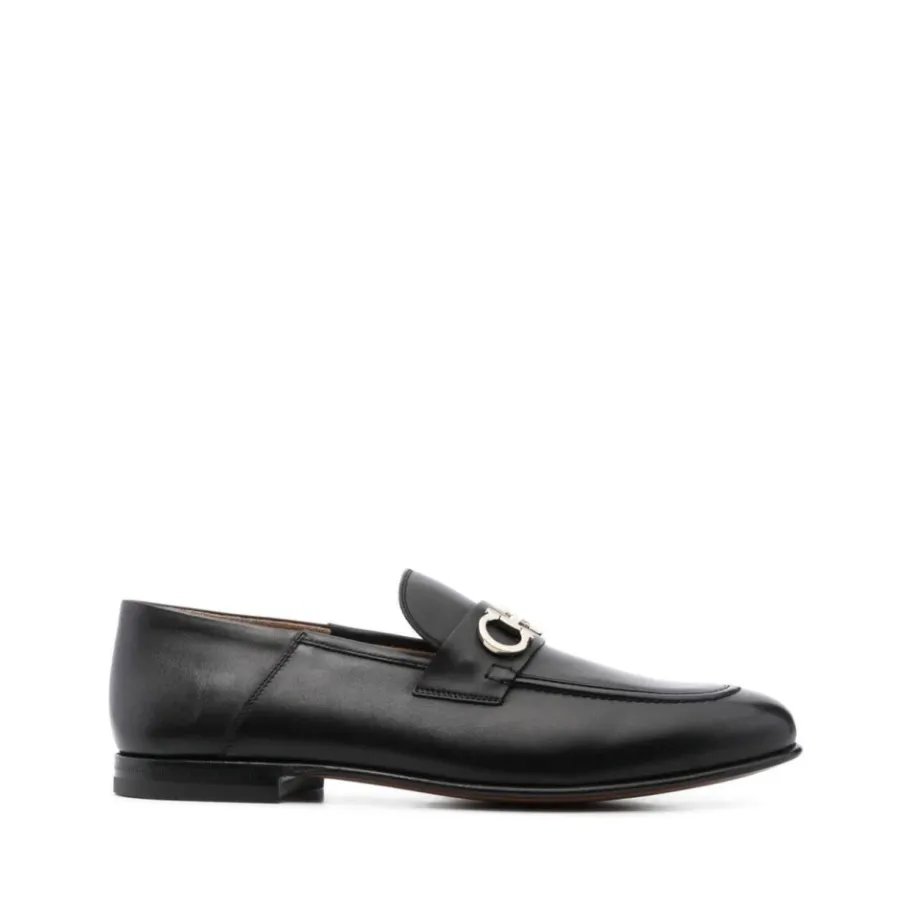 Ferragamo e Leren Almond Toe Loafers-Heren Instappers & Slip Ons
