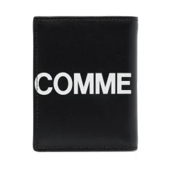 Comme des Garçons e leren Bifold-portemonnee Logo Print-Heren Portefeuilles