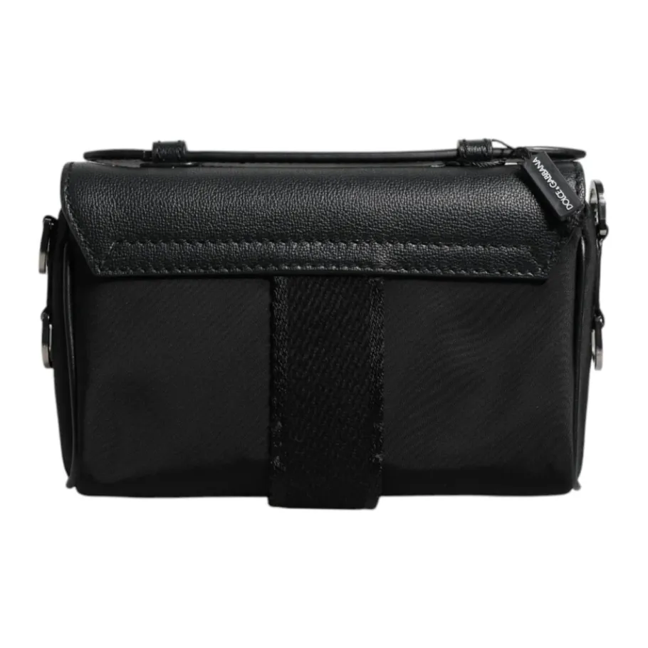 Dolce & Gabbana e leren crossbody tas met logoplaat-Heren Tassen