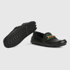 Gucci e leren driver met web-Heren Instappers & Slip Ons