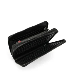 Kiton e leren dubbele ritssluiting portemonnee-Heren Portefeuilles