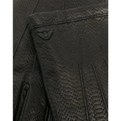 Emporio Armani e leren handschoenen met logodetails-Heren Handschoenen