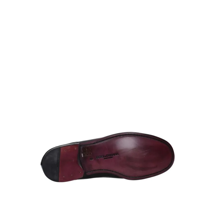Dolce & Gabbana e leren instapper met voorlogo-Heren Instappers & Slip Ons