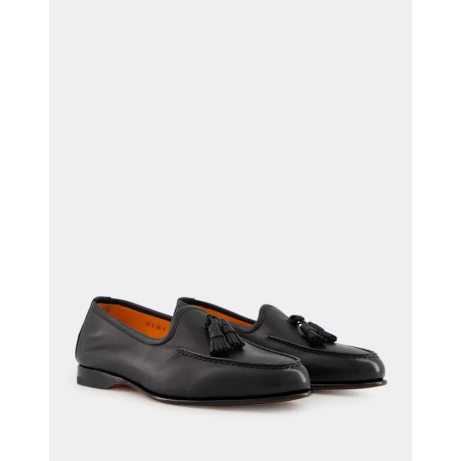 Santoni e leren kwastloafer-Heren Instappers & Slip Ons