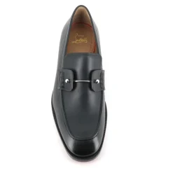 Christian Louboutin e Leren Mocassin met Zilveren Speld-Heren Instappers & Slip Ons