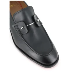 Christian Louboutin e Leren Mocassin met Zilveren Speld-Heren Instappers & Slip Ons