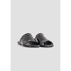Burberry e Leren Peep Sandalen-Heren Slippers