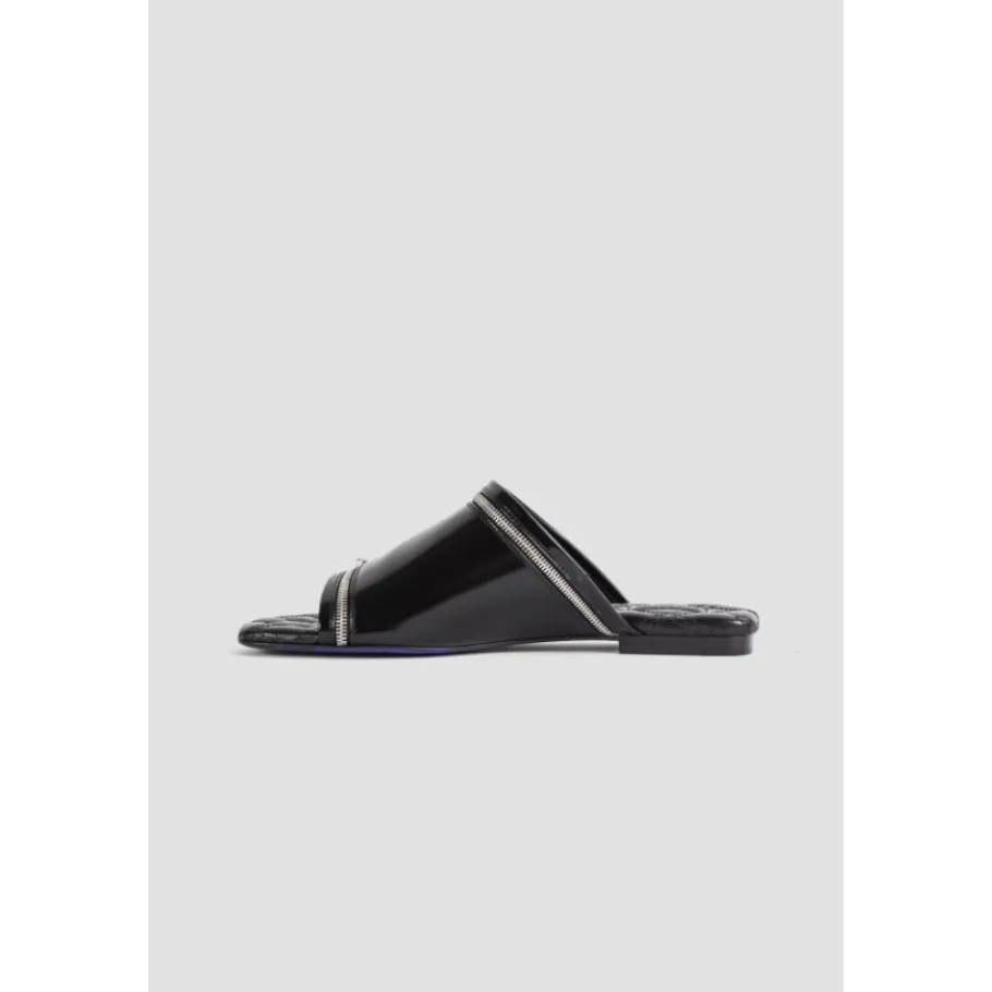 Burberry e Leren Peep Sandalen-Heren Slippers