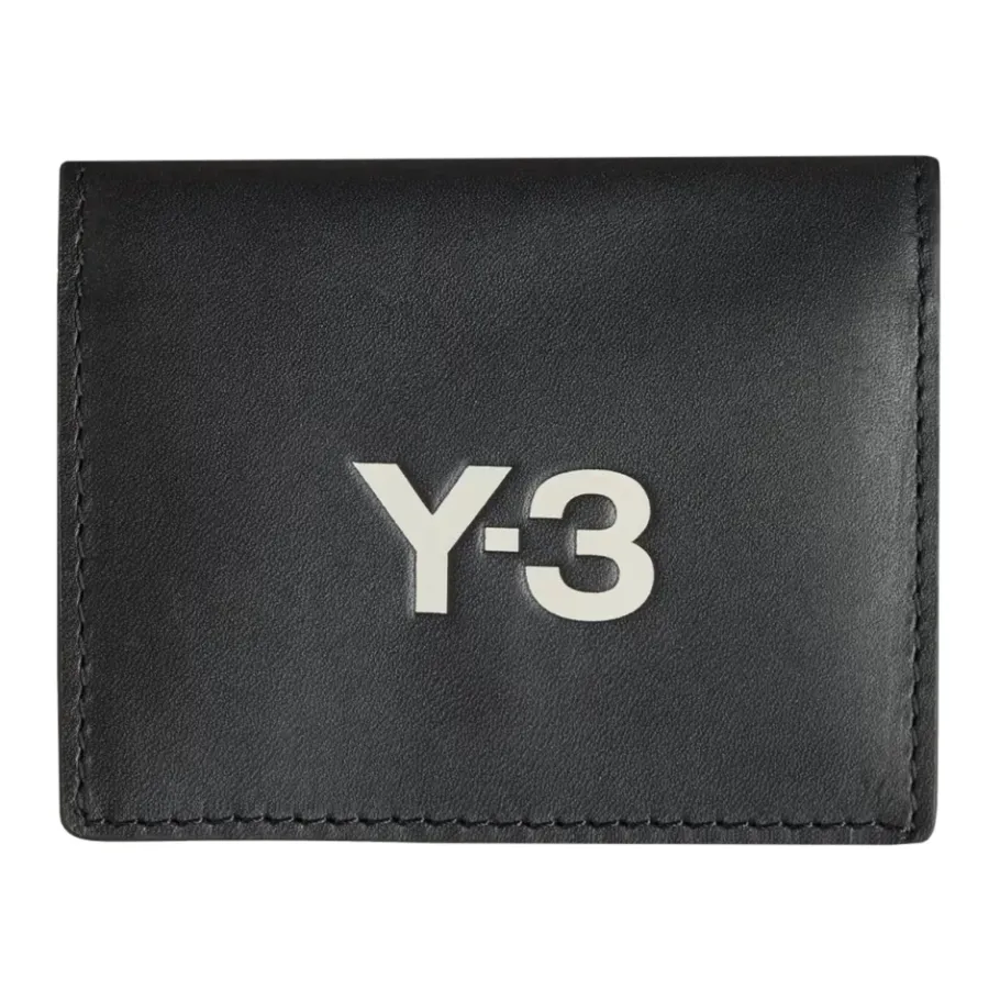 Y-3 e leren portemonnee met muntvak-Heren Portefeuilles