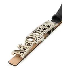 Alexander McQueen e leren Riem - Hoogte: 2 cm-Heren Riemen