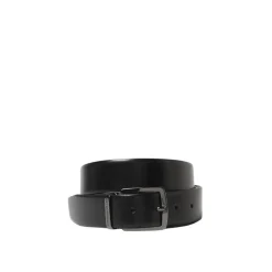Emporio Armani e leren riem met gesp-Heren Riemen