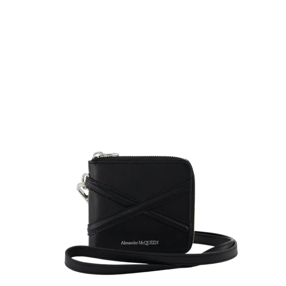 Alexander McQueen e Leren Rits Portemonnee - Huisband Detail-Heren Portefeuilles