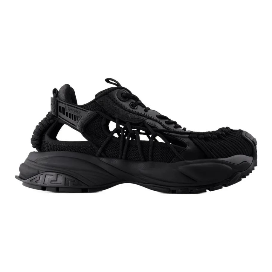 Versace e Leren Sneakers - Bovenste Veters-Heren Sandalen