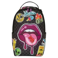 SPRAYGROUND Zwarte Lips Smack Down Rugzak-Heren Rugzakken|Tassen