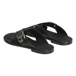 Dolce & Gabbana e Logo Kalfsleren Sandalen-Heren Slippers