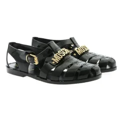 Moschino e rubberen strandsandalen met gouden logo-Heren Sandalen
