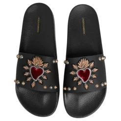 Dolce & Gabbana e Sacred Heart Slides Strandkleding Schoenen-Heren Slippers