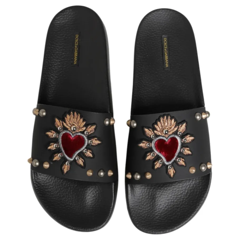 Dolce & Gabbana e Sacred Heart Slides Strandkleding Schoenen-Heren Slippers